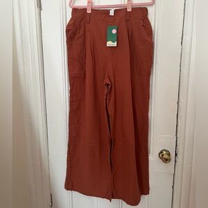 Halara Wide Leg Brown Pants Size Large